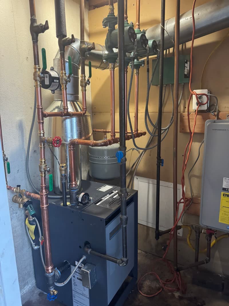 New boiler installation with copper piping by Community II