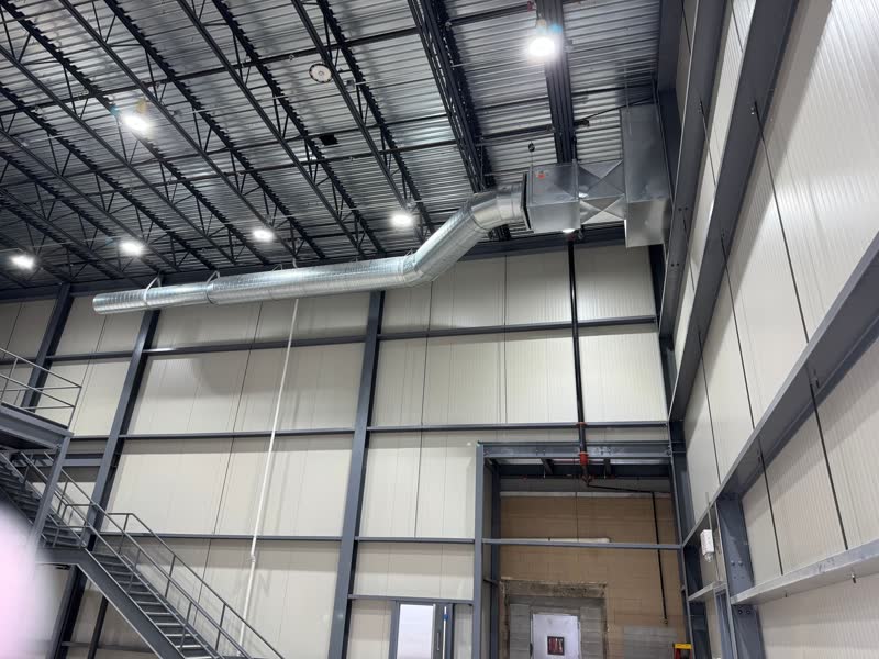 Commercial spiral ductwork